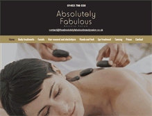 Tablet Screenshot of absolutelyfabulousbeautysalon.co.uk